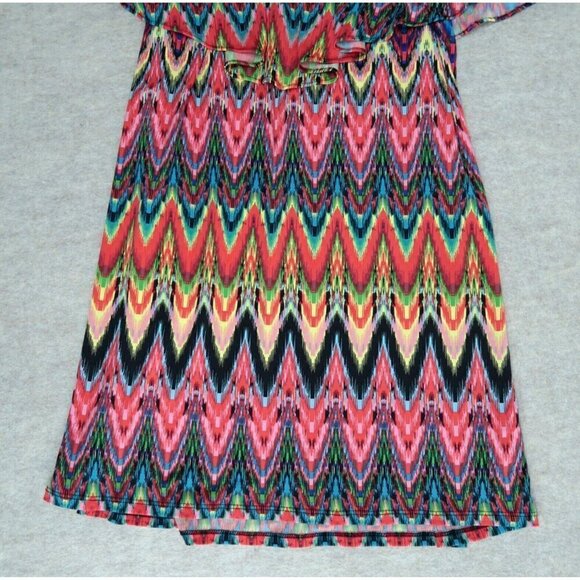 MSK Sleeveless Dress Multicolored Gold Chain Halter Neck Pullover Women's Medium - Picture 3 of 7